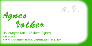 agnes volker business card